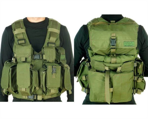 0000735 combatant vest with optional hydration system pouch made by marom dolphin