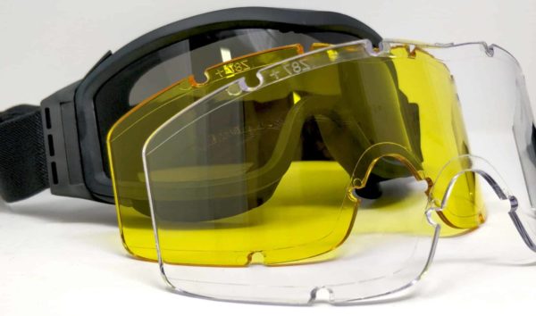 KIRO Goggle for Shooting and Tactical Environments with 3 Types of Lenses scaled 1