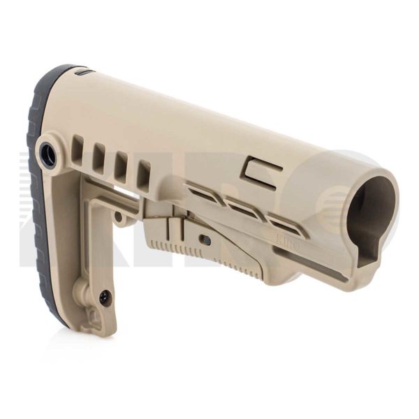 KA CRASC t KIRO Compact Rapid Adjustment Stock for AR15 with QD Sling Mount Commercial Spec tan 3d front