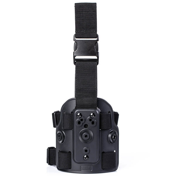 KIRO KA LHA adjustable tactical drop leg platform with three positions for holsters front view