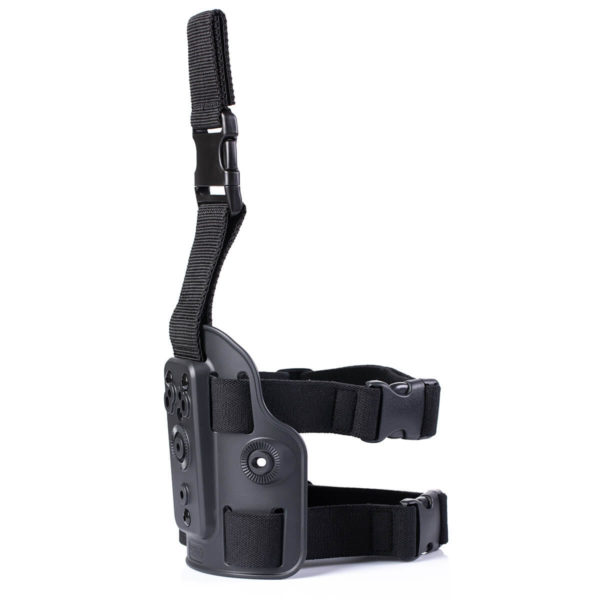KIRO KA LHA adjustable tactical drop leg platform with three positions for holsters side view