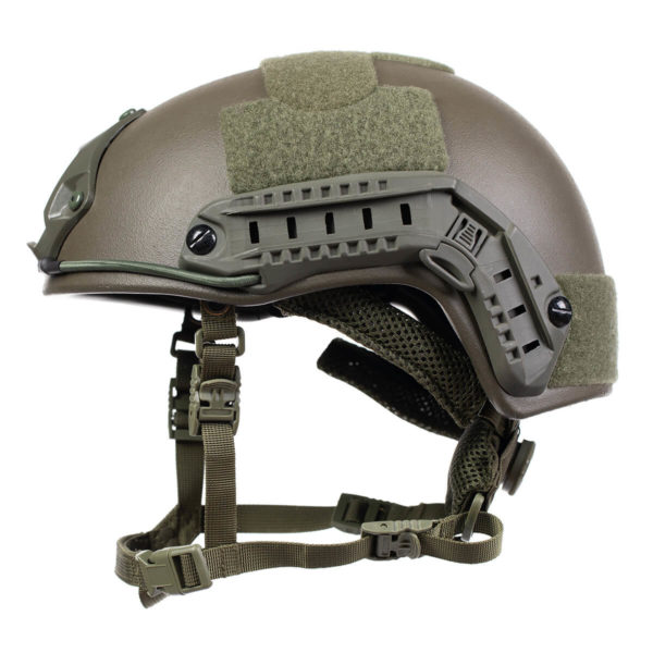KIRO KB FG23 FAST Tactical Helmet protection NIJ Level 3A Military V2.5 olive green side view