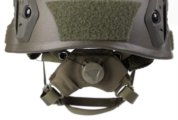 KIRO KB MG23 MICH Tactical Helmet protection NIJ Level 3A Military V2.5 olive green back view