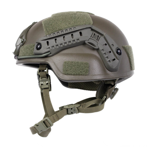 KIRO KB MG23 V1 MICH Tactical Helmet protection NIJ Level 3A Military V2.5 olive green side view