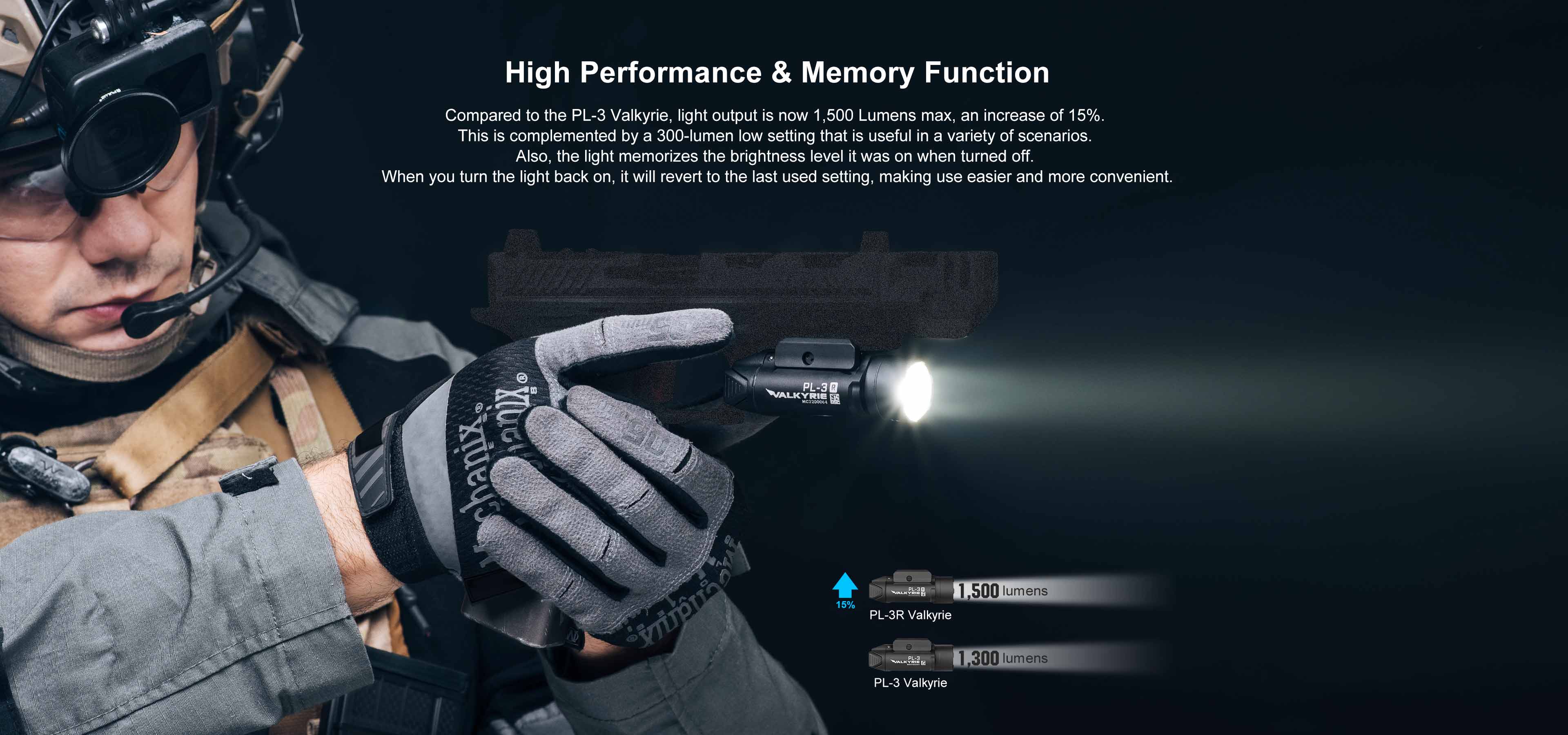 Olight PL 3R high performance and memory function banner