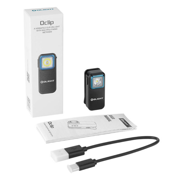 olight oclip clip magnetic flashlight usb c charging 70meters range 6 modes package