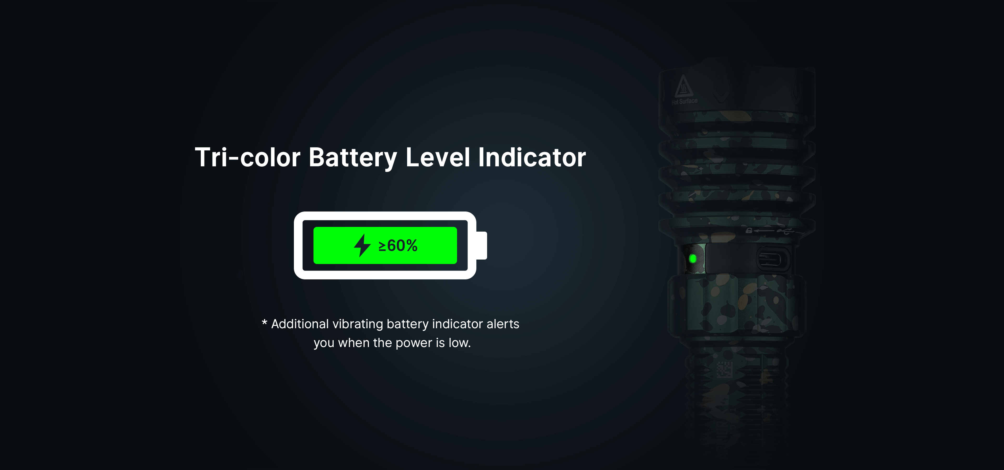 olight warrior x 4 tri color battery level indicator inner photo 4