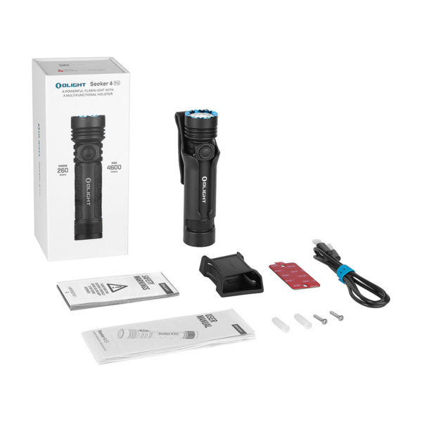 Seeker 4 Pro NW Matte Blackseeker 4 pro high power flashlight 4600 lumens Olight 005