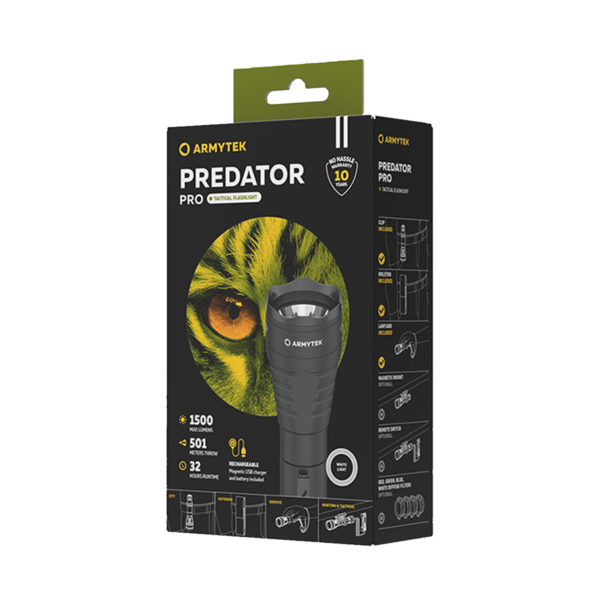 AT F07301C Armytek predator pro magnet usb rechargeable flashlight