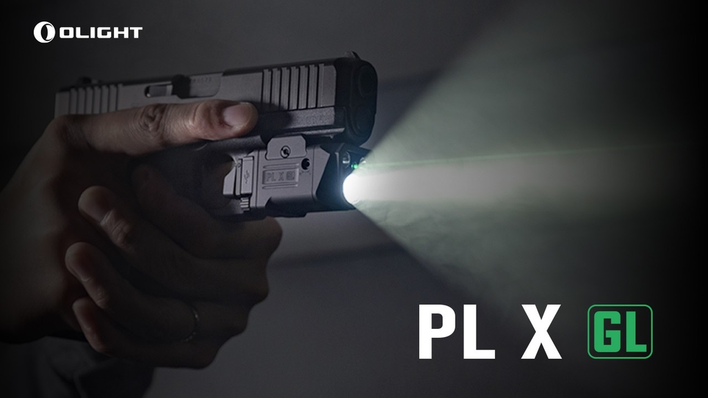 פנס לאקדח עם לייזר ירוק Olight PL X GL – אלומה כפולה 1,200 לומן 9 image